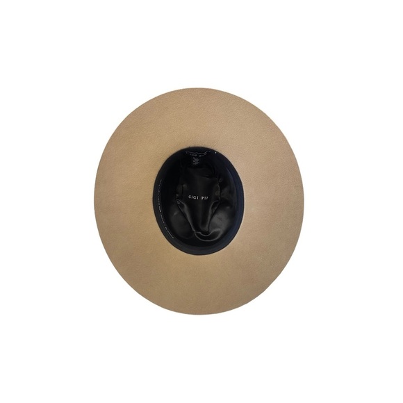 NWOT Gigi Pip Emma Wide Brim Fedora in Tan Size 57 S/M - Picture 8 of 9